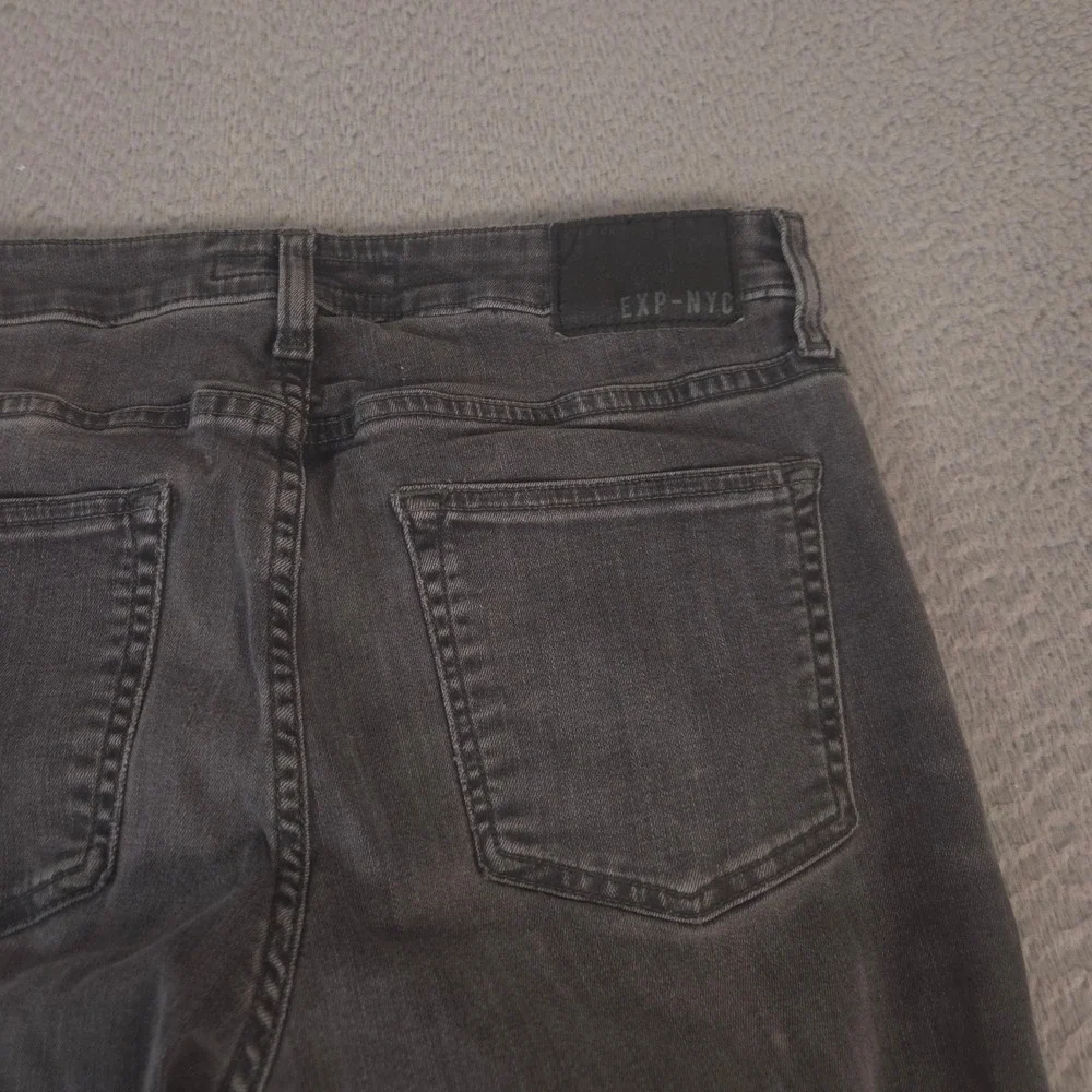 Express Jeans Mens 32x34 Gray Skinny Hyper Stretch Denim Slim Leg Pants Preppy